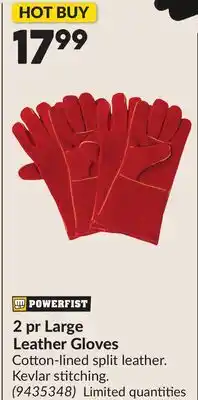 Princess Auto 2 pr Large Leather Gloves offer