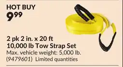 Princess Auto 2 pk 2 in. x 20 10,000 lb Tow Strap Set offer
