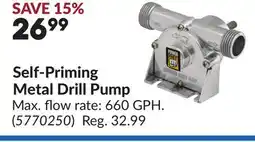Princess Auto Self-Priming Metal Drill Pump offer