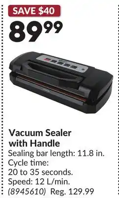 Princess Auto Vacuum Sealer with Handle offer
