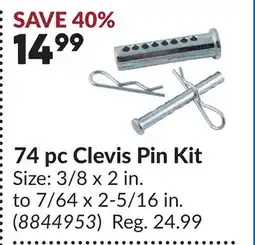Princess Auto 74 pc Clevis Pin Kit offer