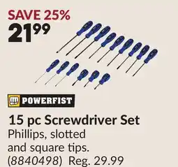 Princess Auto 15 pc Screwdriver Set offer