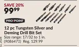 Princess Auto 12 pc Tungsten Silver and Deming Drill Bit Set offer