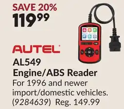 Princess Auto AL549 Engine/ABS Reader offer