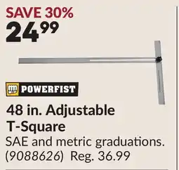 Princess Auto 48 in. Adjustable T-Square offer