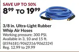 Princess Auto 3/8 in. Ultra-Light Rubber Whip Air Hoses offer