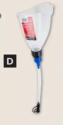 Princess Auto Measu-Funnel. Handle, snap-on lid and on-off spout offer