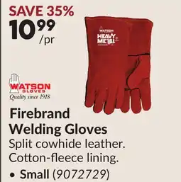 Princess Auto Firebrand Welding Gloves offer