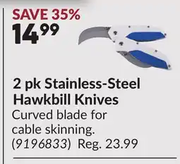 Princess Auto 2 pk Stainless-Steel Hawkbill Knives offer