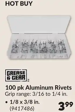 Princess Auto 1/8 x 3/8 in. 100 pk Aluminum Rivets offer
