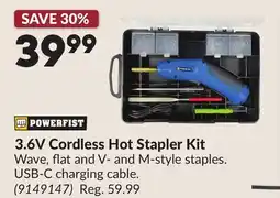 Princess Auto 3.6V Cordless Hot Stapler Kit offer