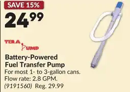 Princess Auto Battery-Powered Fuel Transfer Pump offer