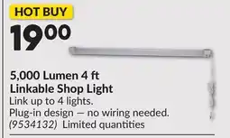 Princess Auto 5,000 Lumen 4 Linkable Shop Light offer
