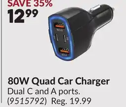 Princess Auto 80W Quad Car Charger offer