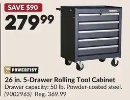 Princess Auto 26 in. 5-Drawer Rolling Tool Cabinet offer