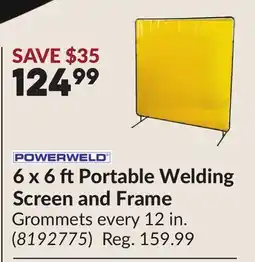 Princess Auto 6 x 6 ftPortable Welding Screen and Frame offer