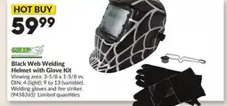 Princess Auto Black Web Welding Helmet with Glove Kit offer