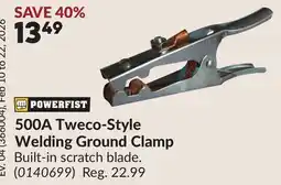 Princess Auto 500A Tweco-Style Welding Ground Clamp offer