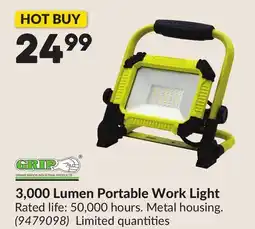 Princess Auto 3,000 Lumen Portable Work Light offer