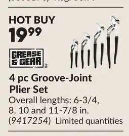 Princess Auto 4 pc Groove-Joint Plier Set offer