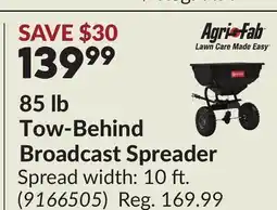 Princess Auto 85 lb Tow-Behind Broadcast Spreader offer