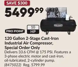 Princess Auto 120 Gallon 2-Stage Cast-Iron Industrial Air Compressor, Special Order Only offer