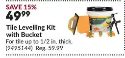 Princess Auto Tile Levelling Kit with Bucket offer