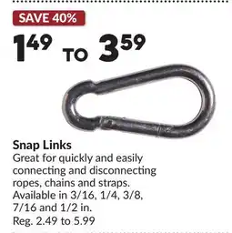 Princess Auto Snap Links offer