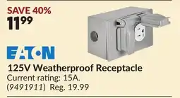 Princess Auto 125V Weatherproof Receptacle offer