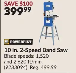 Princess Auto 10 in. 2-Speed Band Saw offer