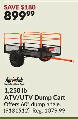 Princess Auto 1,250 lb ATV/UTV Dump Cart offer