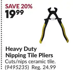 Princess Auto Heavy Duty Nipping Tile Pliers offer