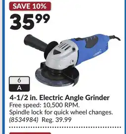 Princess Auto 4-1/2 in. Electric Angle Grinder offer