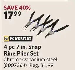 Princess Auto 4 pc 7 in. Snap Ring Plier Set offer