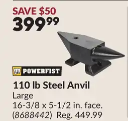 Princess Auto 110 lb Steel Anvil offer