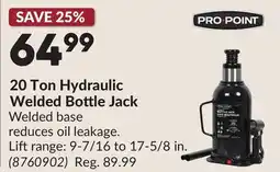 Princess Auto 20 Ton Hydraulic Welded Bottle Jack offer