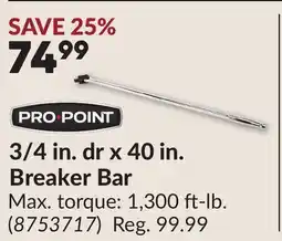 Princess Auto 3/4 in. dr x 40 in. Breaker Bar offer