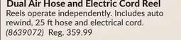 Princess Auto Dual Air Hose and Electric Cord Reel offer