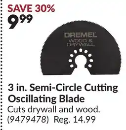 Princess Auto 3 in. Semi-Circle Cutting Oscillating Blade offer
