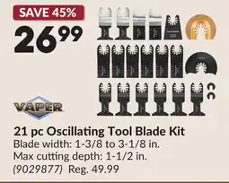 Princess Auto 21 pc Oscillating Tool Blade Kit offer