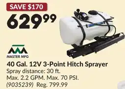 Princess Auto 40 Gal. 12V 3-Point Hitch Sprayer offer