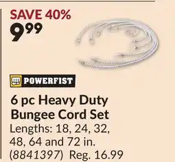 Princess Auto 6 pc Heavy Duty Bungee Cord Set offer