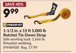 Princess Auto 1-1/2 in. x 15 ft 5,000 lb Ratchet Tie-Down Strap offer