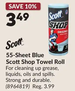 Princess Auto 55-Sheet Blue ScottShop Towel Roll offer