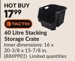 Princess Auto 60 Litre Stacking Storage Crate offer