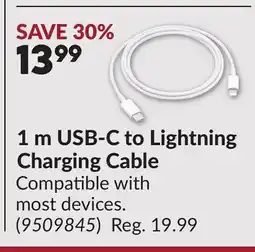 Princess Auto 1 m USB-C to Lightning Charging Cable offer