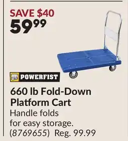 Princess Auto 660 lb Fold-Down Platform Cart offer