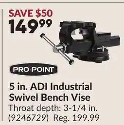 Princess Auto 5 in. ADI Industrial Swivel Bench Vise offer