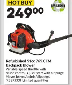 Princess Auto Refurbished 51cc 765 CFM Backpack Blower offer