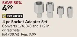 Princess Auto 4 pc Socket Adapter Set offer